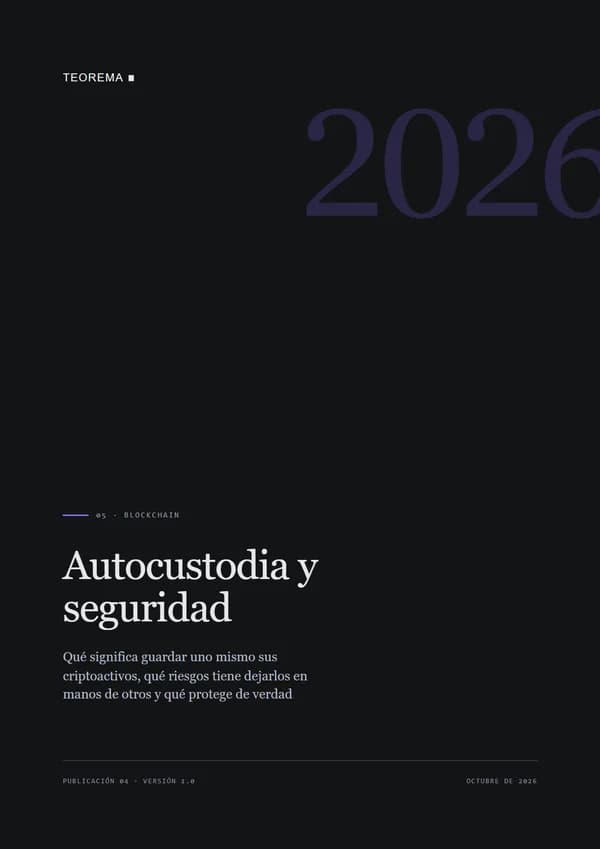 Portada de «Autocustodia y seguridad», publicación 04 de Teorema