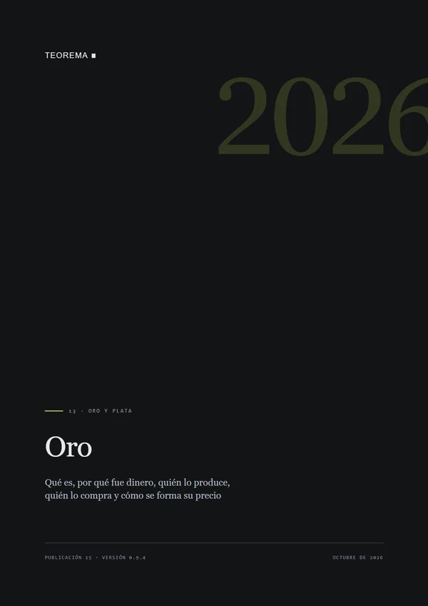 Portada de «Oro», publicación 15 de Teorema
