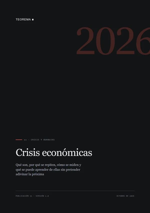 Portada de «Crisis económicas», publicación 21 de Teorema