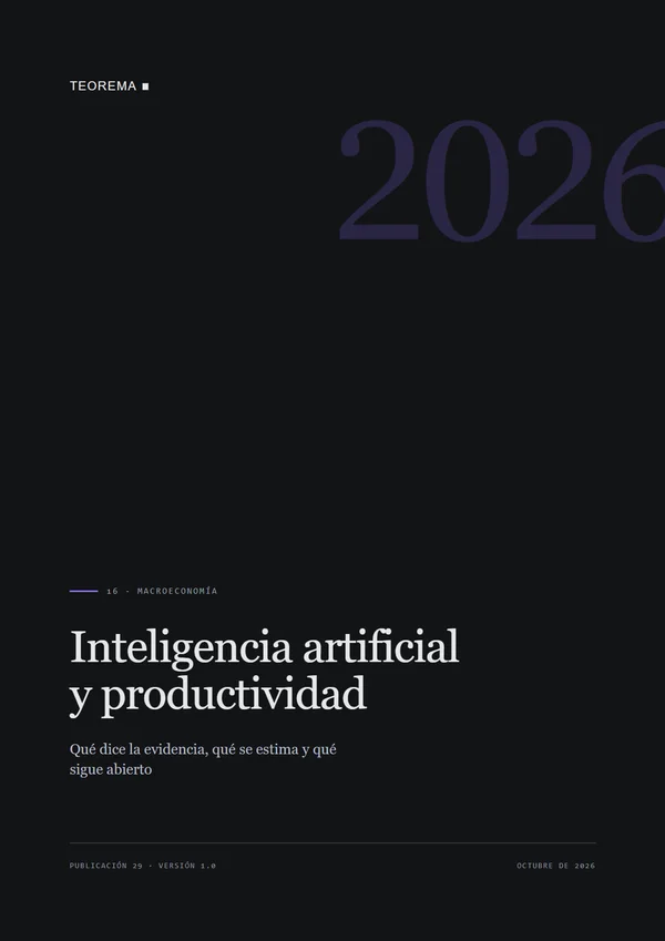 Portada de «Inteligencia artificial y productividad», publicación 29 de Teorema
